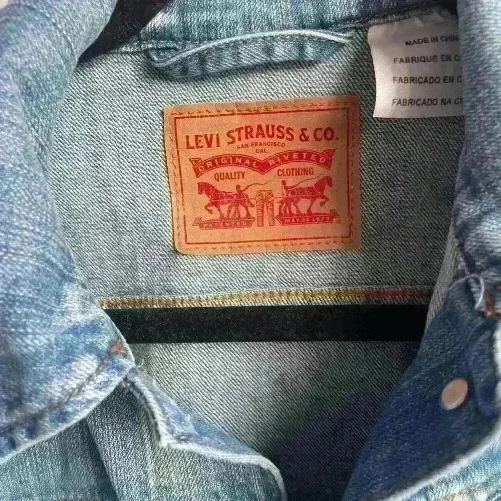 Levis Original Denim Trucker Jacket Blue  Cotton Button Up size XS - Picture 6 of 11